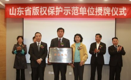 8868登录入口荣获“山东省版权示范单位”称号